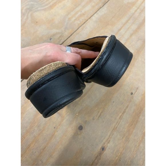 FINN COMFORT AUSSEE SOFT Black/Croc Slip On Mules Shoes Size EU 39 / US 8 - Picture 7 of 13